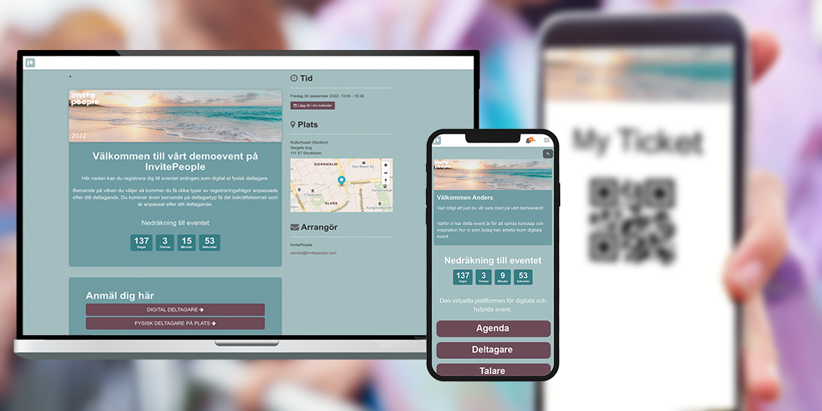 Registration and landing page for your event